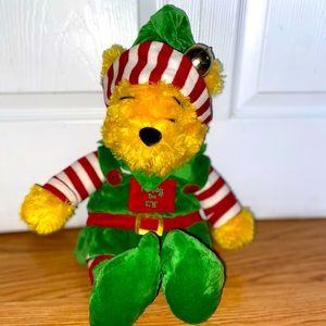 Disney Winnie the Pooh *Honey Do Elf* Plush Jingle Bell Christmas